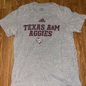 Adidas Gray Texas A&M Aggies Short Sleeve Tee
